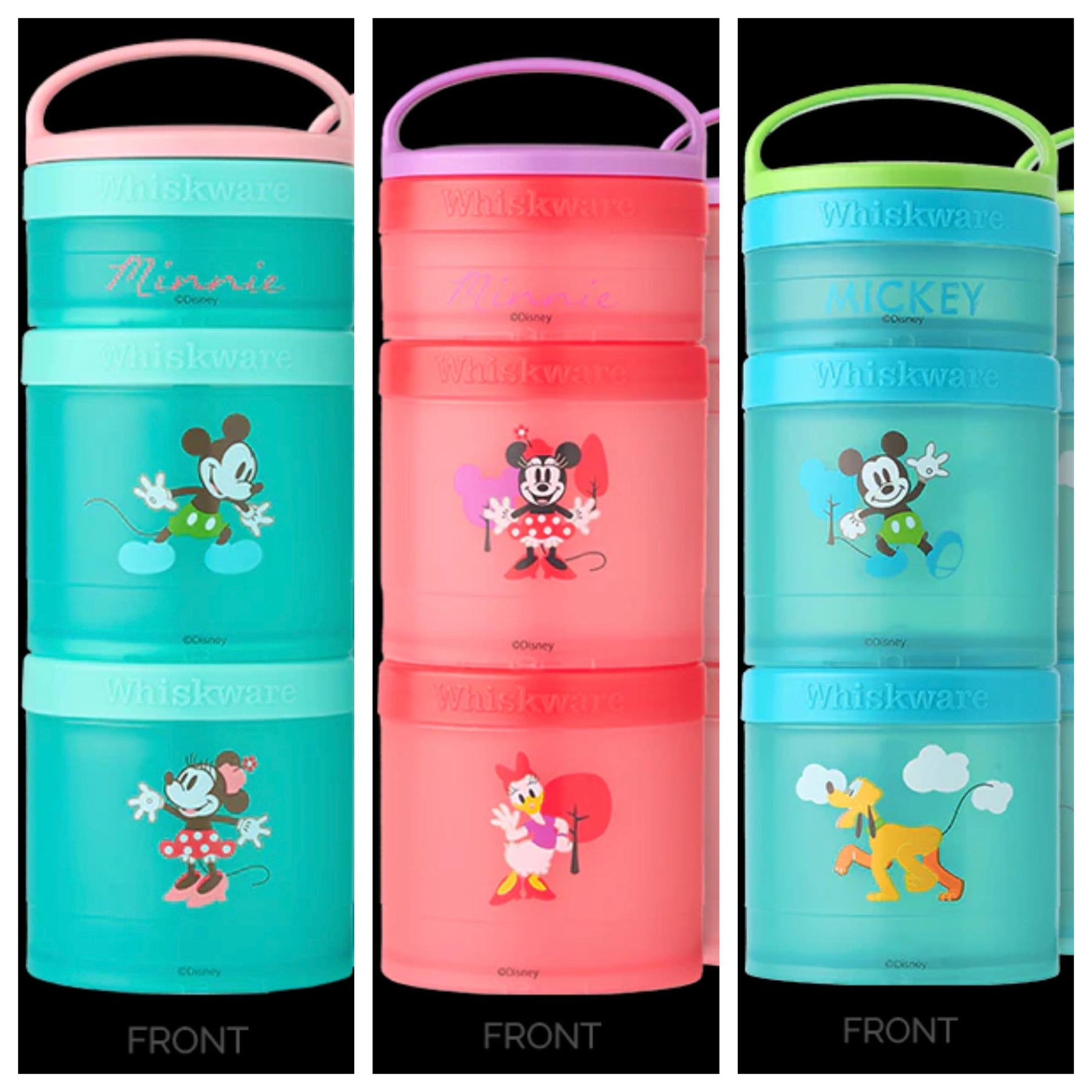 Whiskware Disney Stackable Snack Pack Containers - Mickey & Pluto